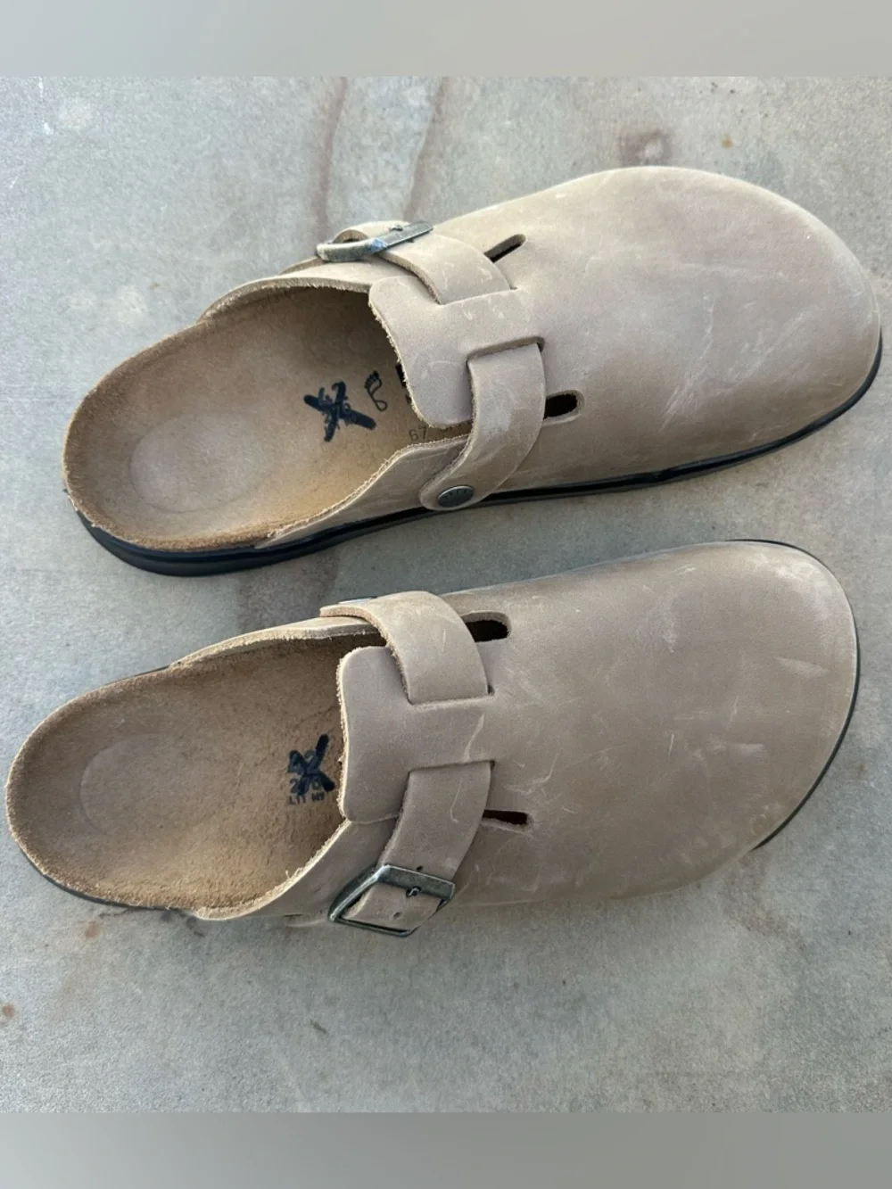 Birkenstock Boston Crosstown Oiled Leather Clogs Tobacco Brown Size 9-9.5 NEW